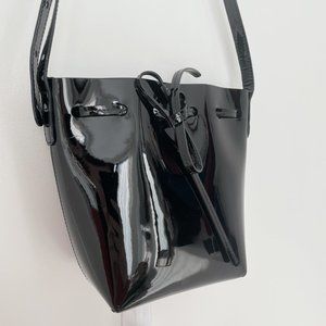 Mansur Gavriel Patent Mini Bucket Bag - Black